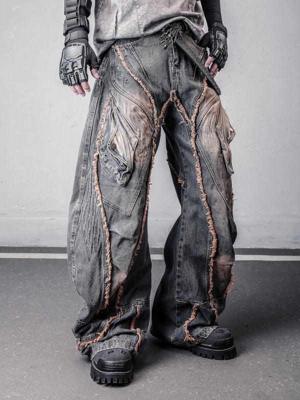 Wide-Leg jean Trousers
