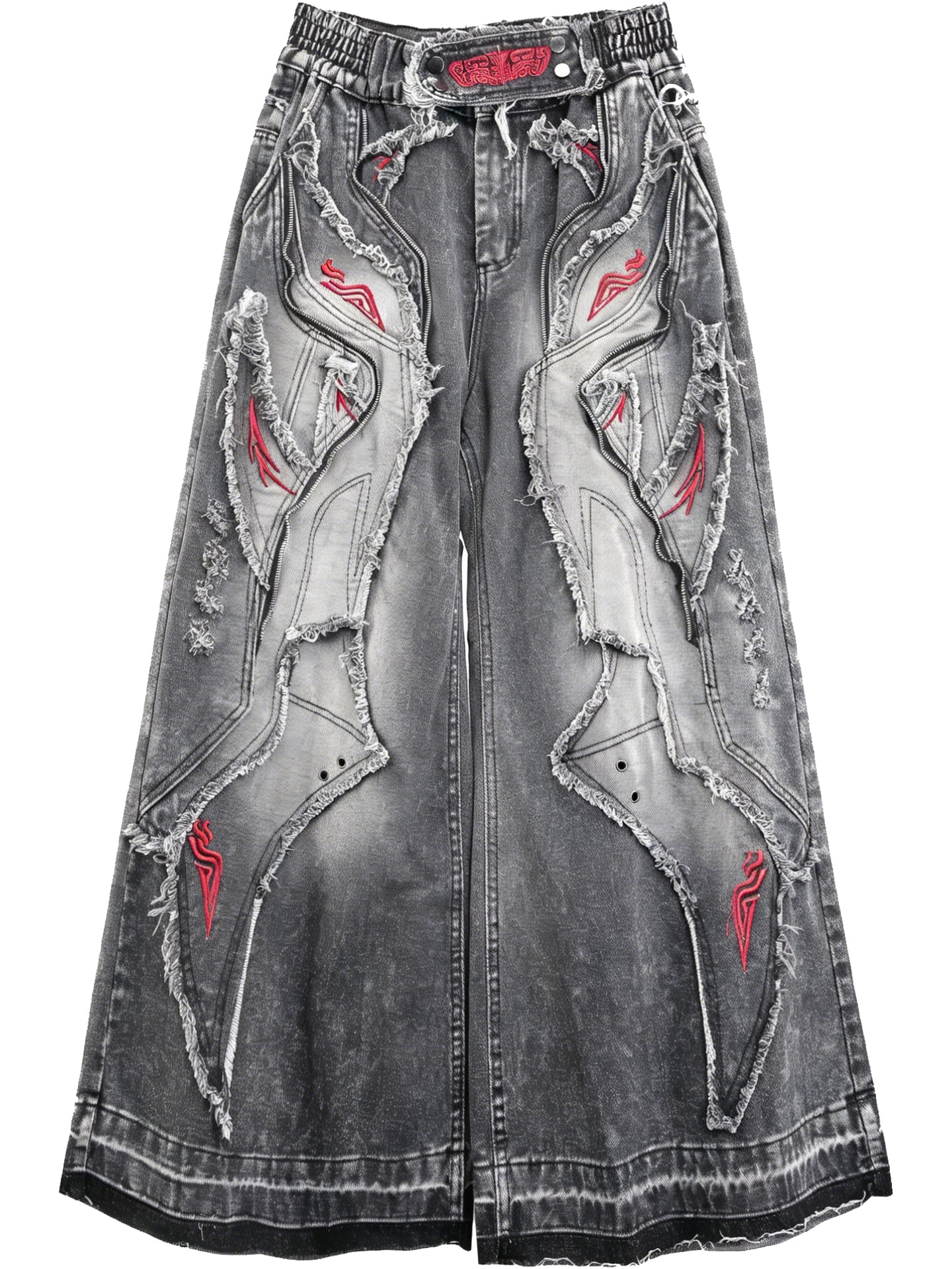 Wasteland Deconstructed Raw-Edge Distressed Jeans – JiaMing Fashion