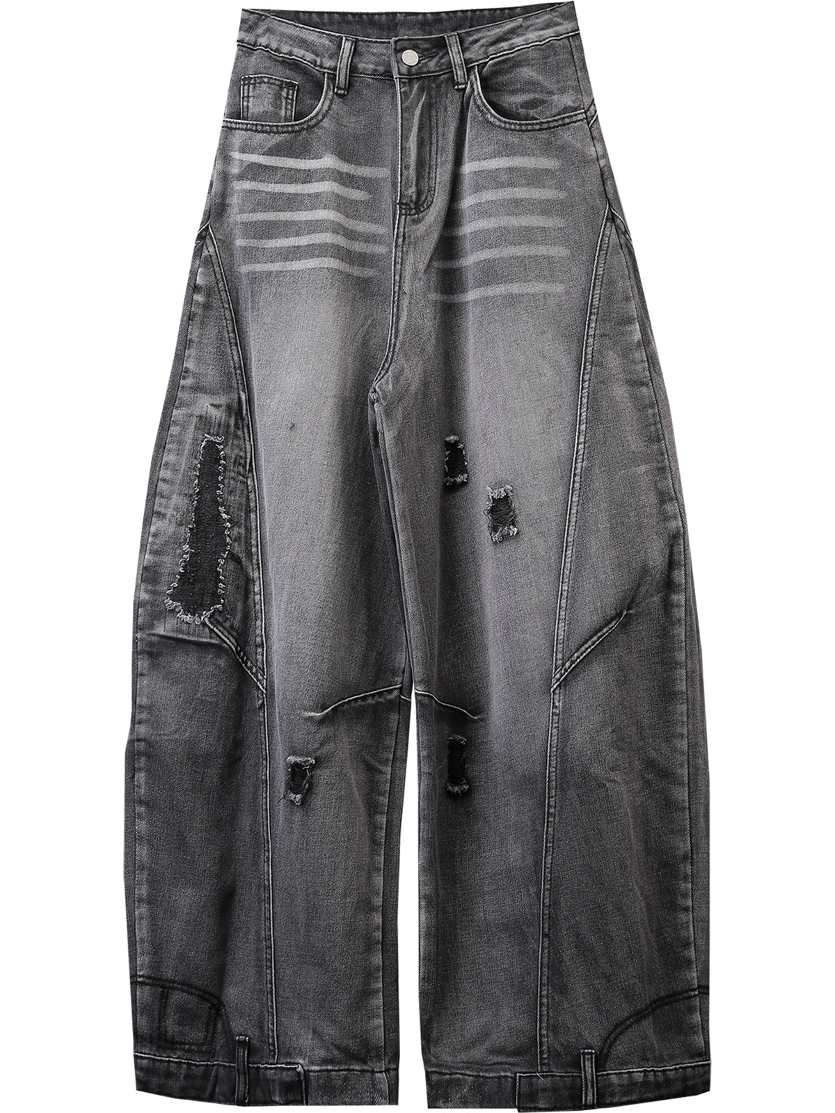 Distressed Washed Streetwear Jeans