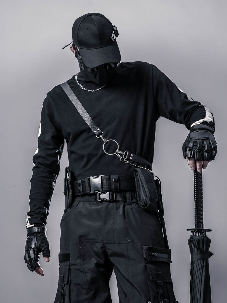 Techwear Leather Chain
