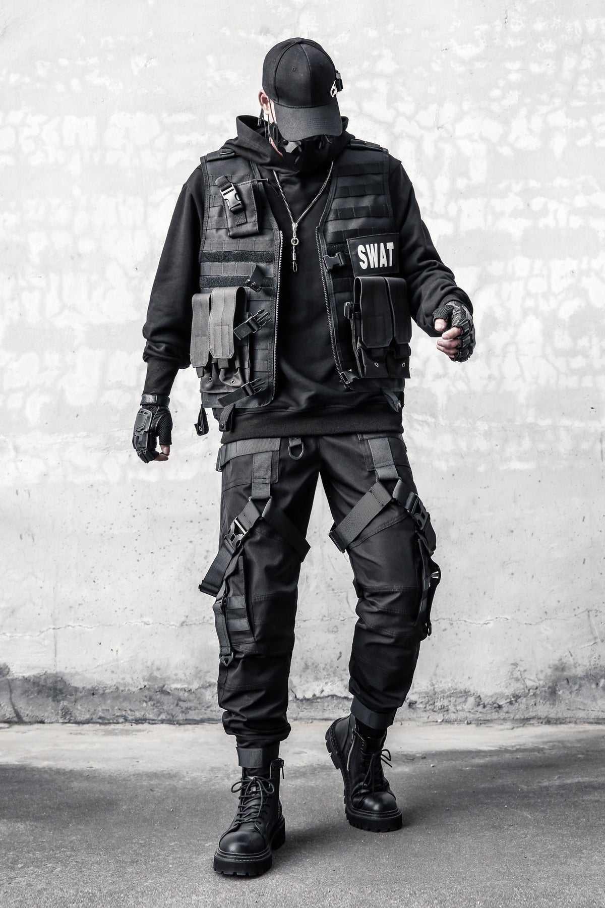 Stand-Collar Tactical Vest Jacket