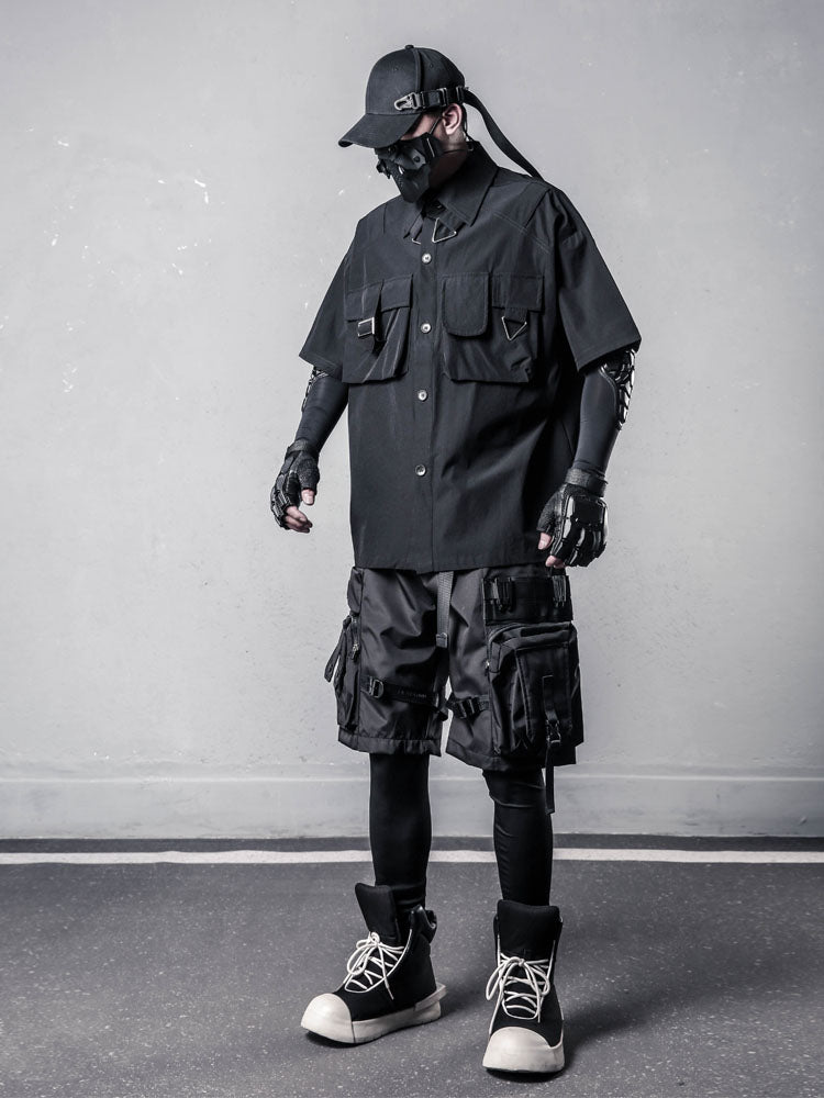 Techwear Multi-Pocket Cargo Shorts