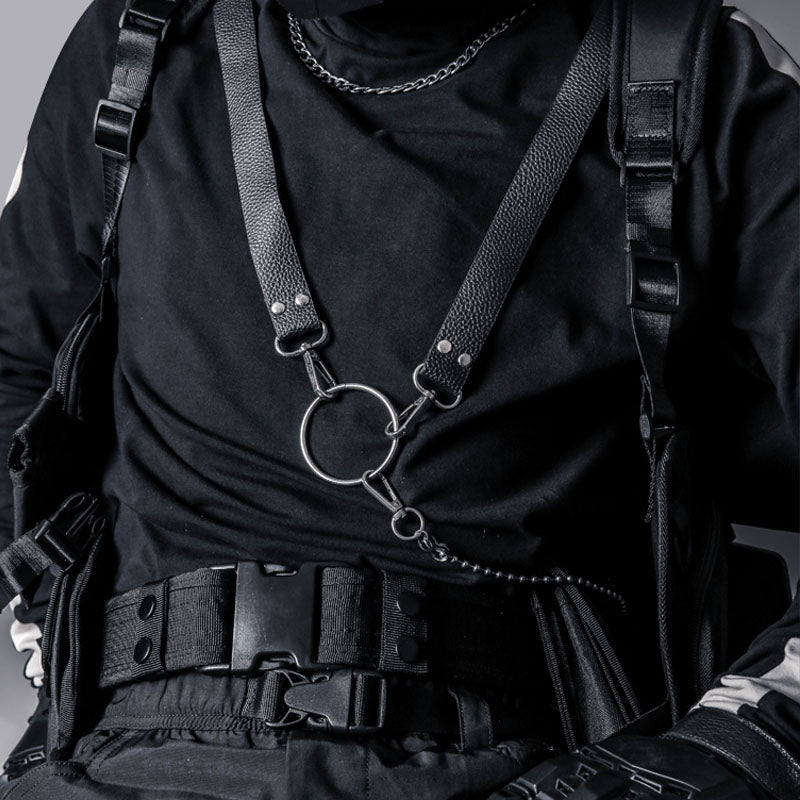Techwear Leather Chain