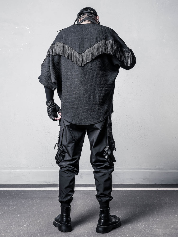 Yamamoto Fringe Bat-Sleeve Tee