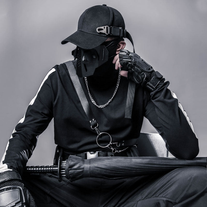 Techwear Leather Chain