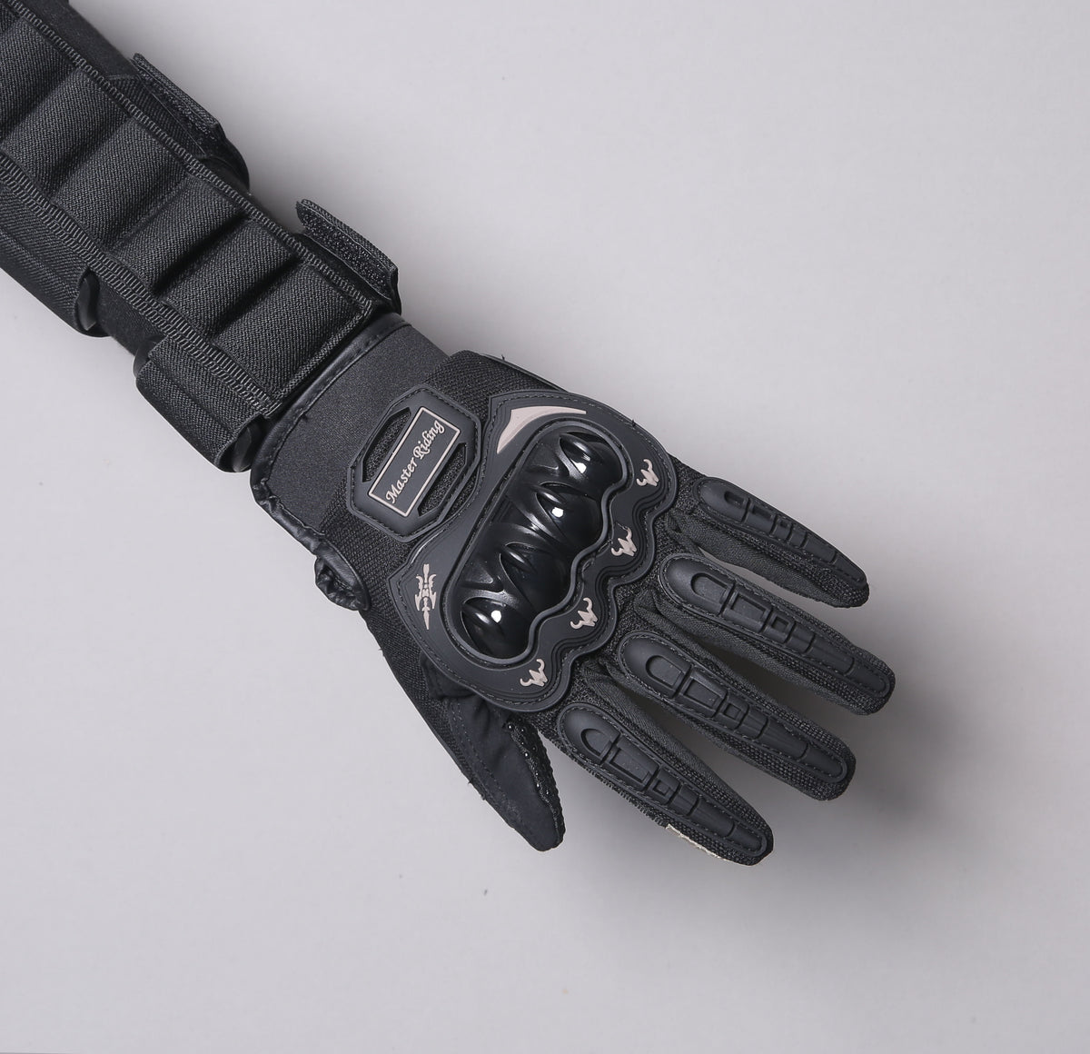 Long Tactical Leather Gloves