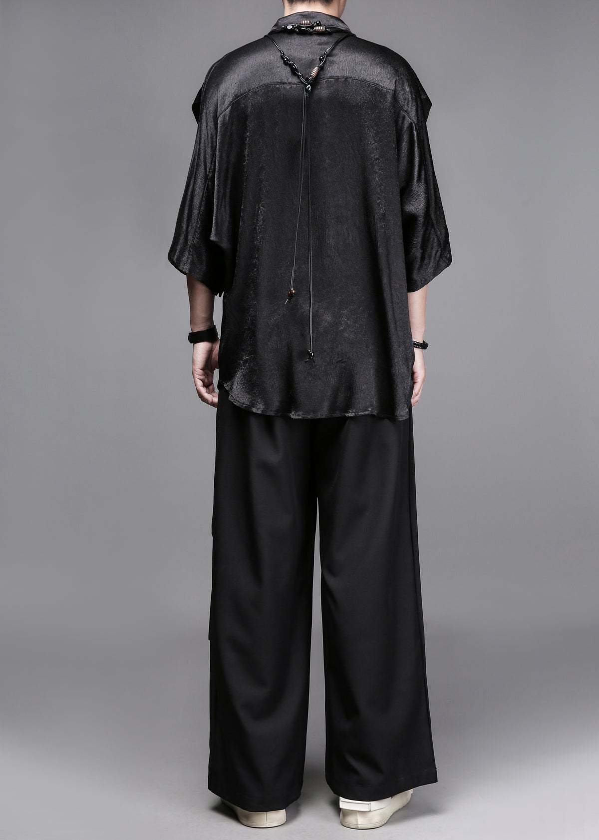 New-Chinese Draped Half-Sleeve Shirt