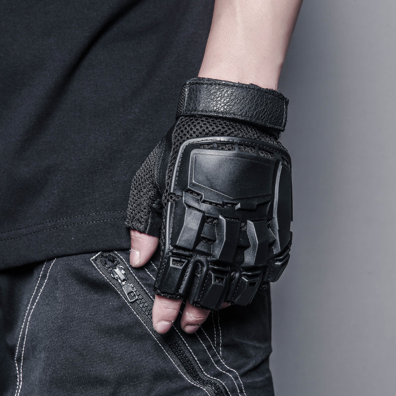 Tactical Cut-Out Leather Gloves