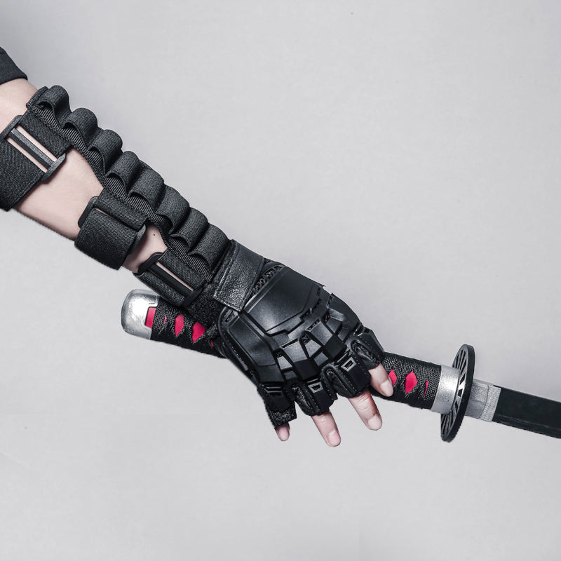 Tactical Cut-Out Leather Gloves