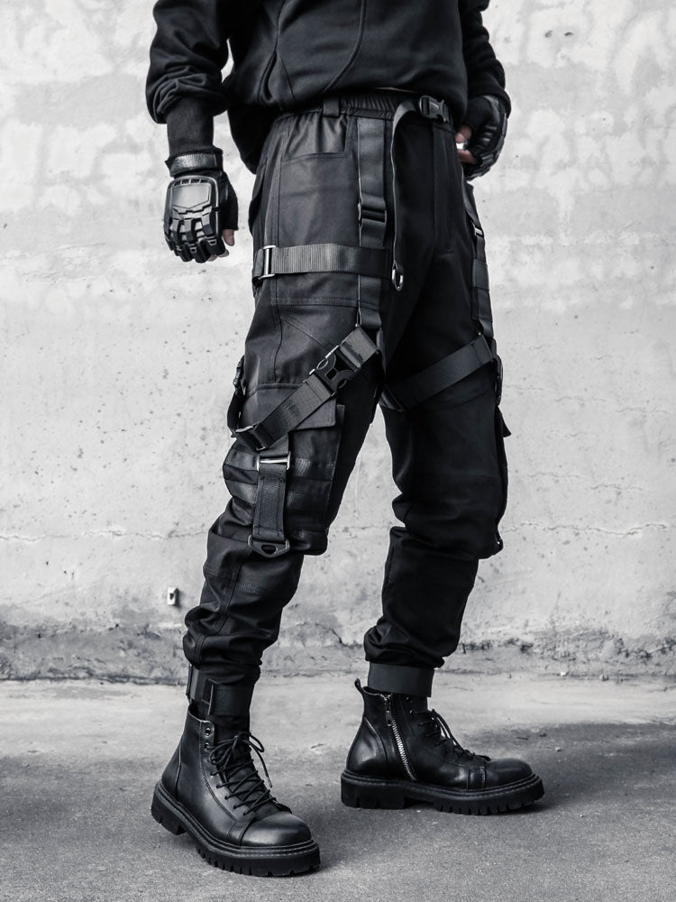 Techwear Paratrooper Cargo Trousers