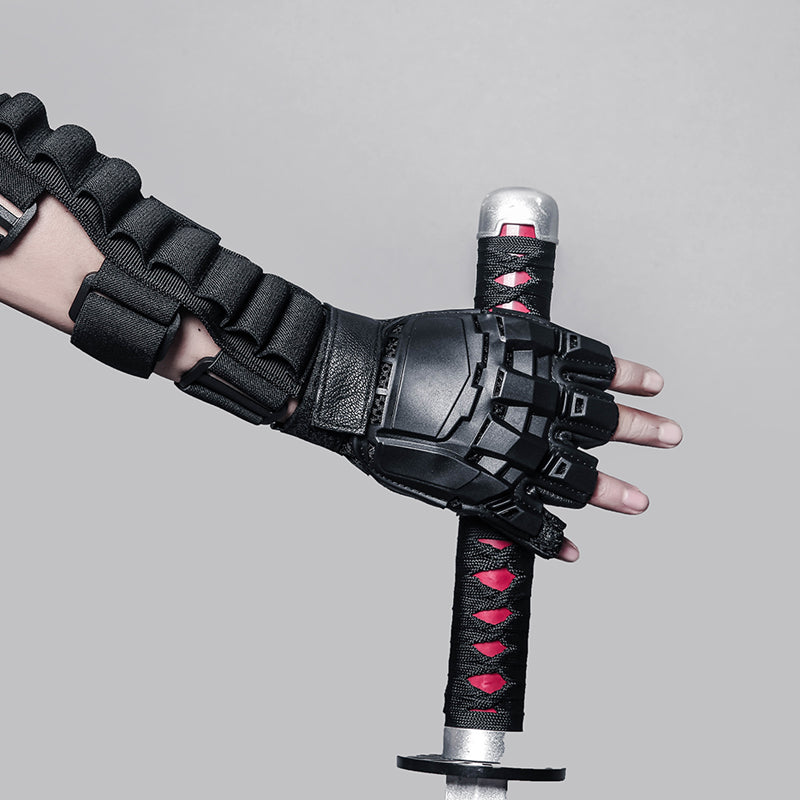 Tactical Cut-Out Leather Gloves