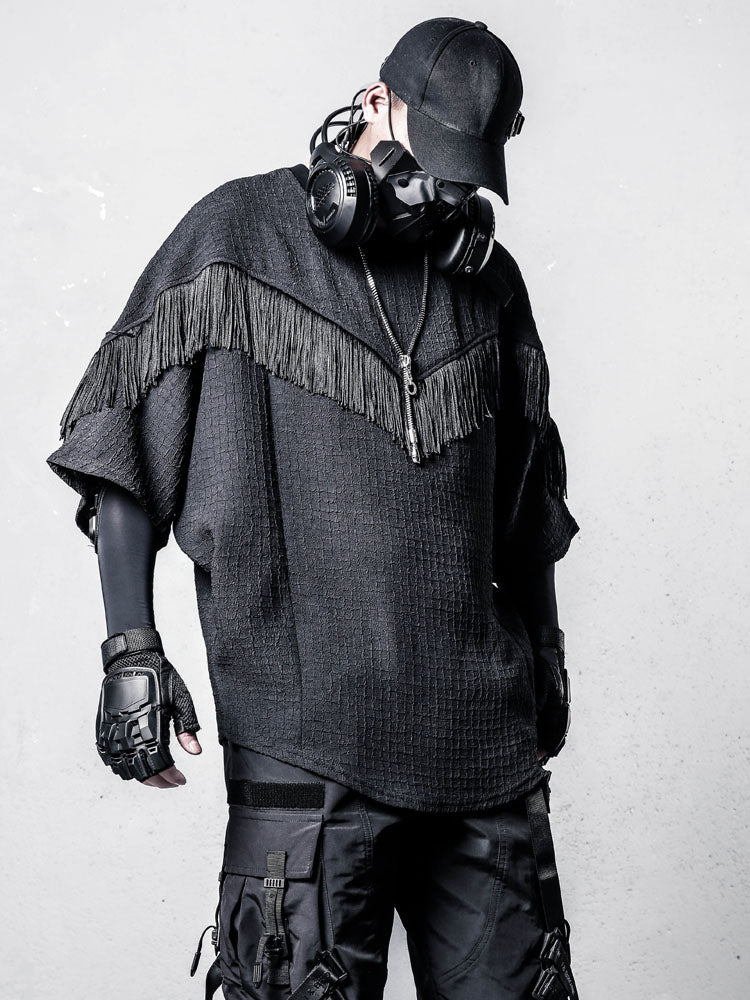 Yamamoto Fringe Bat-Sleeve Tee