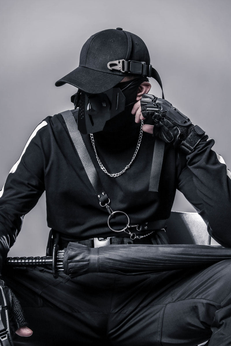 Techwear Leather Chain