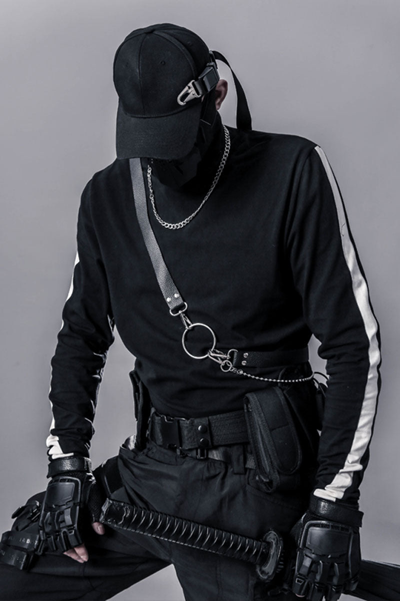 Techwear Leather Chain