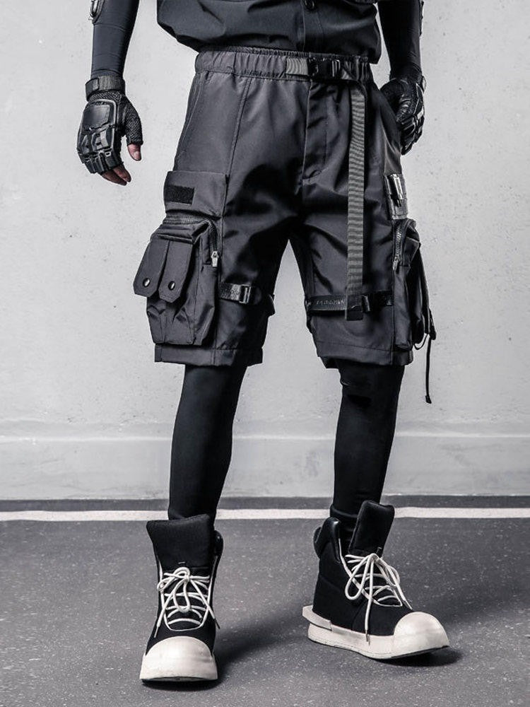 Techwear Multi-Pocket Cargo Shorts