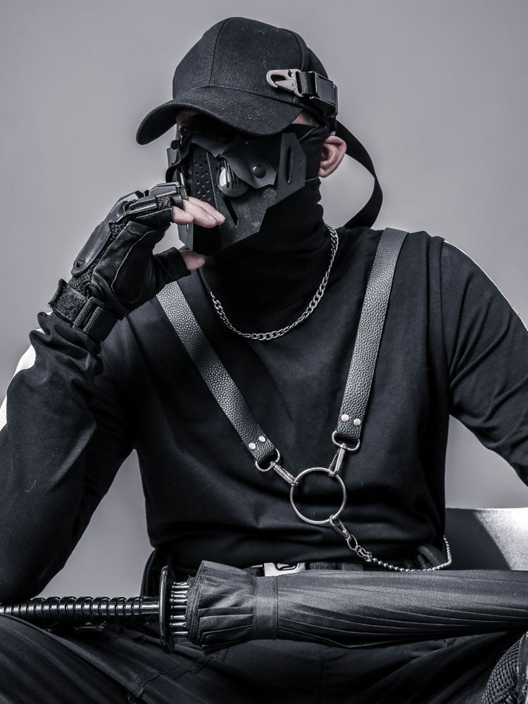 Techwear Leather Chain