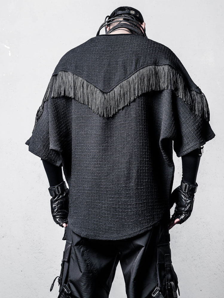 Yamamoto Fringe Bat-Sleeve Tee