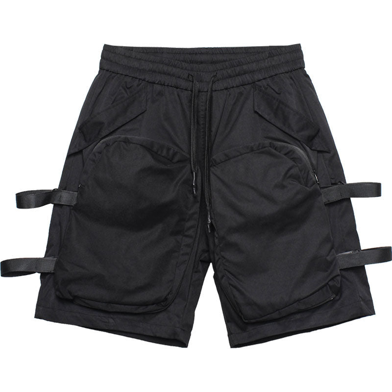 Techwear Cargo Drawstring Shorts
