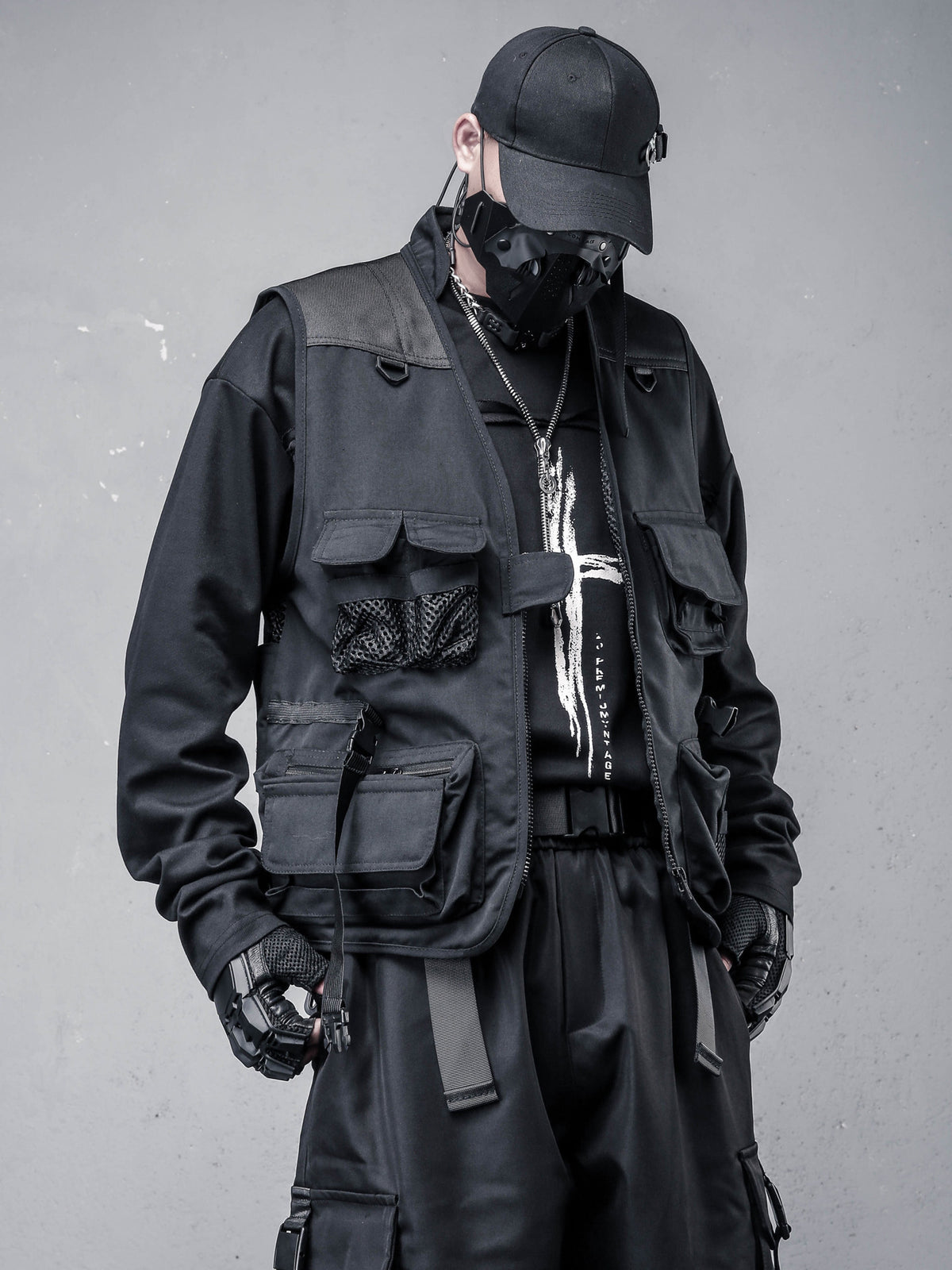 Stand-Collar Tactical Vest Jacket