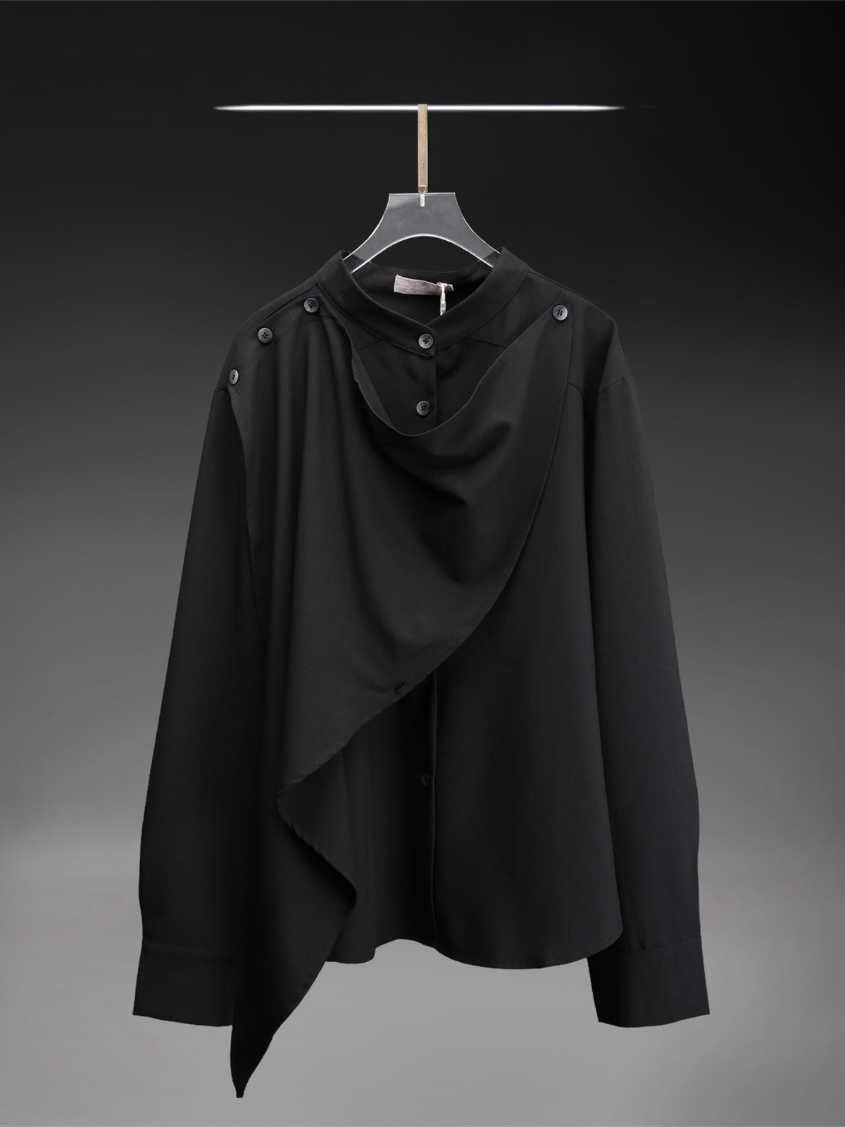 Avant-Garde 3D-Tailored Asymmetric Shirt