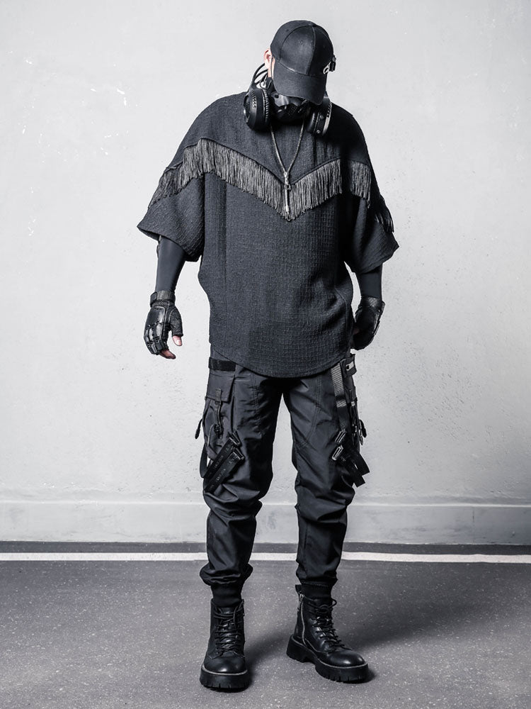 Yamamoto Fringe Bat-Sleeve Tee