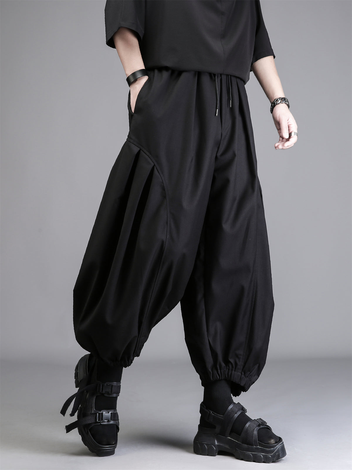 Irregular Deconstructed Wide-Leg Trousers