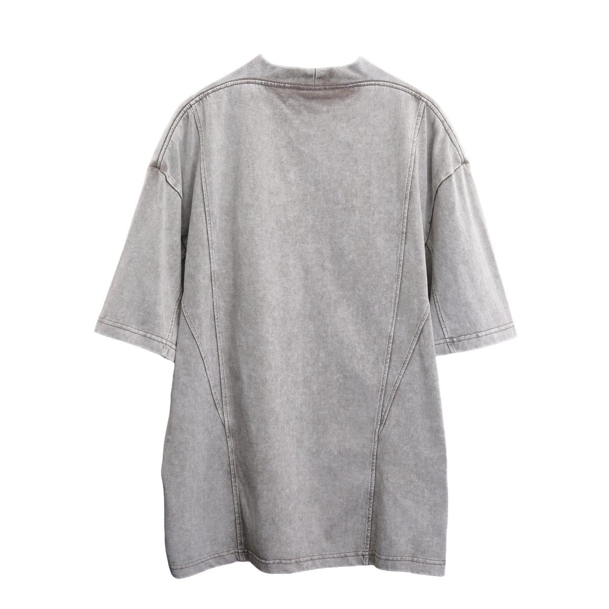 Washed distressed patchwork tee