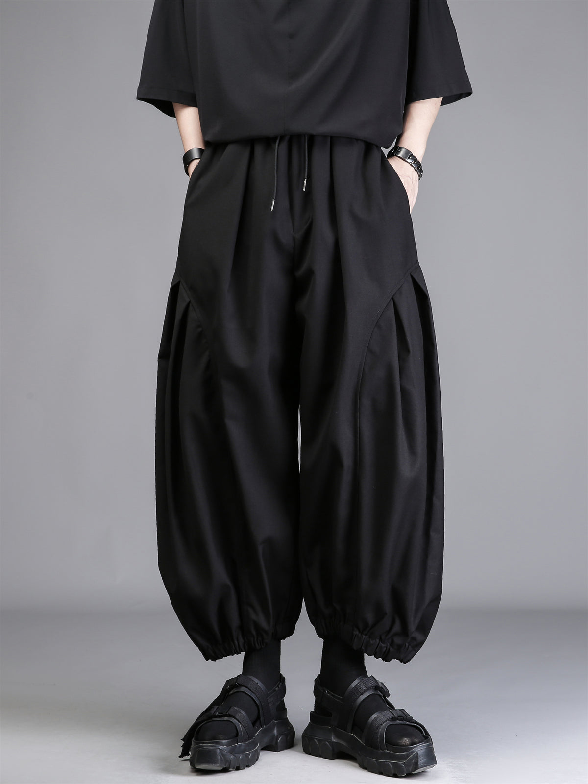 Irregular Deconstructed Wide-Leg Trousers