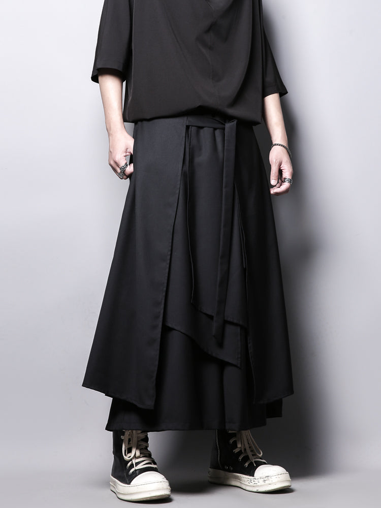 Yamamoto Asymmetric Wide-Leg Culotte